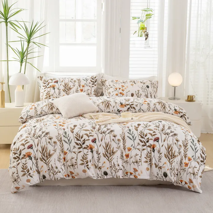 3pcs/set%20Leaf%20Floral%20Pattern%20Duvet%20Cover%20Set(1%20Duvet%20Cover%20&%202%20Pillowcase%EF%BC%89Soft%20And%20Skin-Friendly%20Duvet%20Cover%20Bedding%20Set%20For%20-%20Image%207