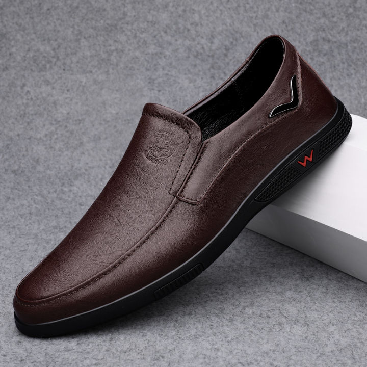 CLOHOO%20Men's%20Business%20Casual%20Shoes%20Handmade%20Layered%20Cowhide%20%20Bottom%20Leather%20Footwear%20for%20Office%20And%20Leisure%20-%20Image%202