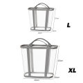 Nylon Mesh Laundry Basket with Handle Breathable Folding Portable Dirty Clothes Organizer Bags Large Capacity Toys Storage Bag.