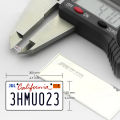 FM 1/64 Scale Metal License Plate for Diecast Mini Model Cars Detail-up Kit Modified Accessories Gift for Collection Toy.