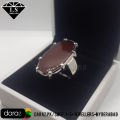 Natural Yemeni Aqeeq Stone Ring , Handmade Silver Ring With Yamni Aqeeq , Long Shape Yemeni Aqeeq 925 Silver Ring. 