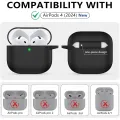 for AirPods 4 Case Cover (2024) with Cleaner Kit,Soft Silicone Protective Case for Apple AirPods 4th Generation Case for Women M. 