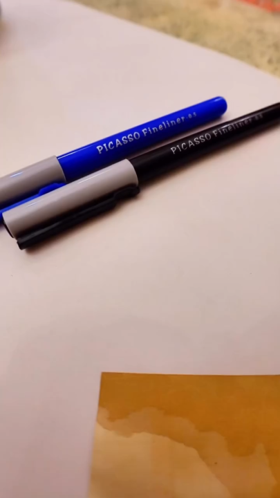 Picasso High Quality Fineliner 0.5mm Tip 10 Pcs in Cardboard Packet - Available in 4 Ink Colours Blue, Black Red and Green