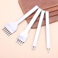 3MM 1/2/4/6 Prong DIY Leather Hole Punch Tool Leather Stitching Tools Diamond Chisel Leather Carving Punch Hole Work.