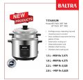 Baltra Stainless Steel Housing Rice Cooker 1.8 Liter / Stainless Steel Cooking Pot( BTT 700). 