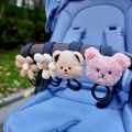 Stroller Hook Multi-functional Woolen Bear Stroller Hook Mother and Baby Backpack Storage Hook....