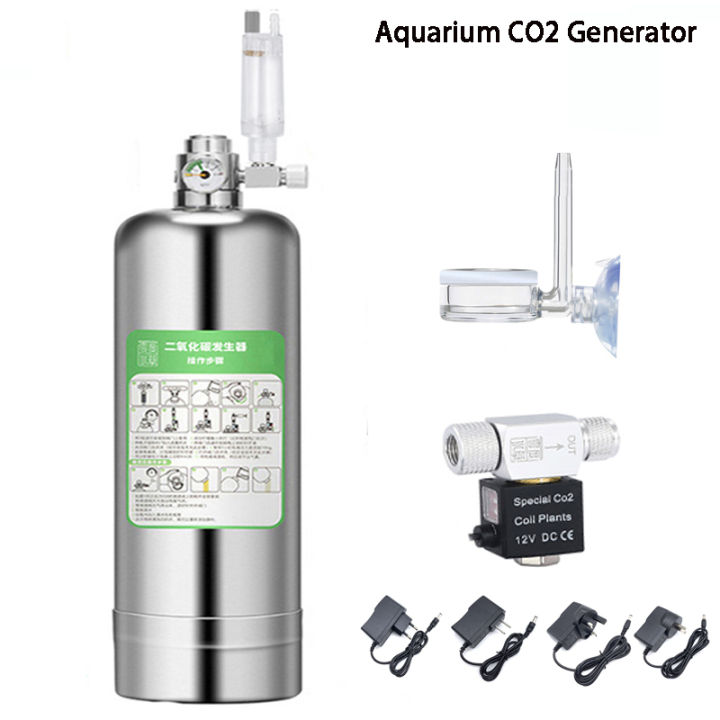 Aquarium CO2 Generator system Kit Stainless Steel CO2 Cylinder ...