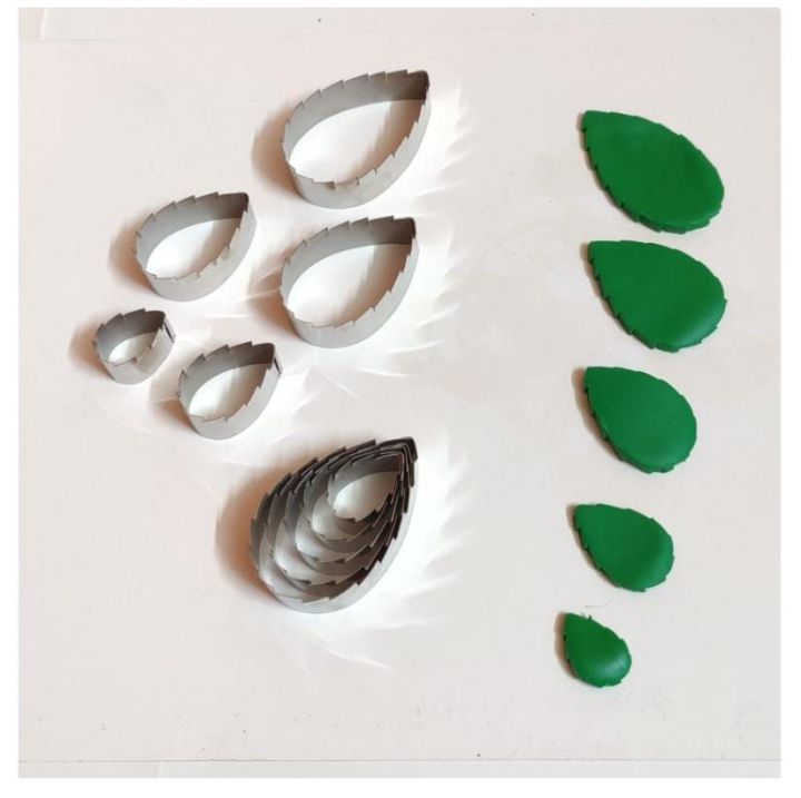 TEAR DROP / PAISLEY SPIRAL COOKIE CUTTER 5PCS SET