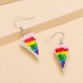 rainbow cake funky drop earrings. 
