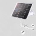 6V 3W/7W Solar Panel for Outdoor Security Cameras, Designed for Cameras with Built-in Rechargeable Battery, Micro USB & USB-C.