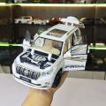 1:18 Scale Prado SUV Alloy Car Model Diecast Metal Toys Off Road Vehicle Model High Simulation Sound Light. 