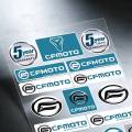For CFMOTO Reflective motorcycle stickers, 3M safety warning at night in the dark scooter helmets. 