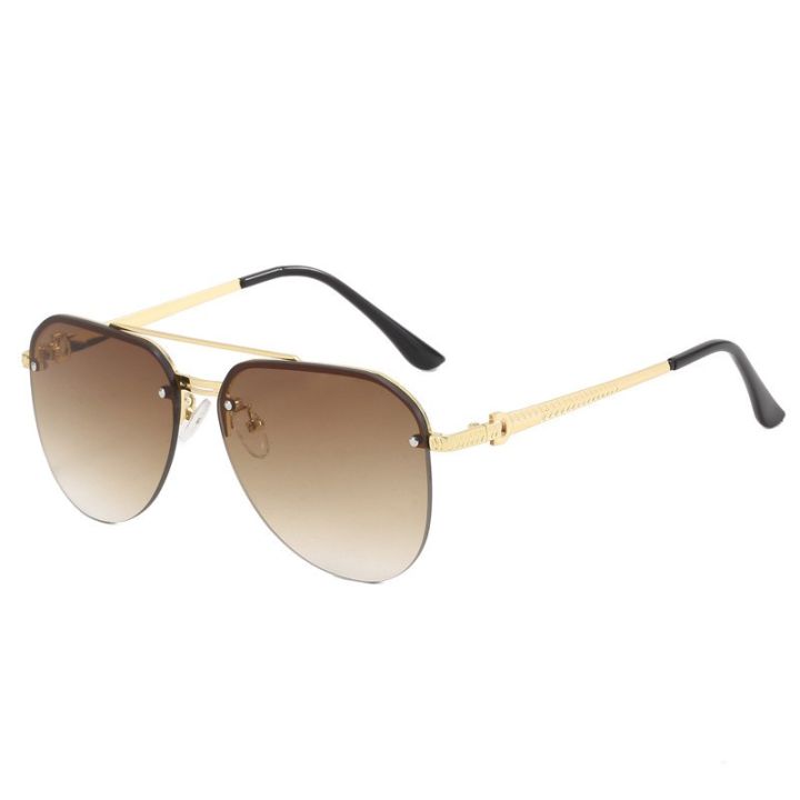1/2/3%20PCS%20New%20Sunglasses%20For%20Men's%20High-end%20Driving%20Uv%20Anti-metal%20Sunglasses%20Frameless%20Double%20Beam%20Pilot%20Car%20Glasses%209258%20-%20Image%204