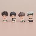 4 Pcs/Lot Sleeping Haikyuu Mini Figure 3 Style 5.5cm Hinata Shoyo Tobio Kageyama Anime Model Ornaments. 