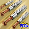 10/500 Set Expansion Pipe with Screw Self Tapping Screw Drilling Plug Expansion Bolt Tools for Hollow Walls Tile Drywall Anchors. 