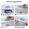 Car Door Handle Bowl Scratch Protective Invisible Transparent Stickers Silicon Rearview Mirror Anti-collision Protection Strip.