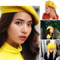Beret beret hat (adult)💥Thai stock💥Solid French spring and winter beret plain color. 