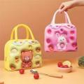 1pc Tote Bag, 3D Animal Pattern Kawaii Cute Cartoon Insulated Tote Bag, Stain Resistant, Fade Resistant, Lightweight, Large Capacity Lunch Bag. 