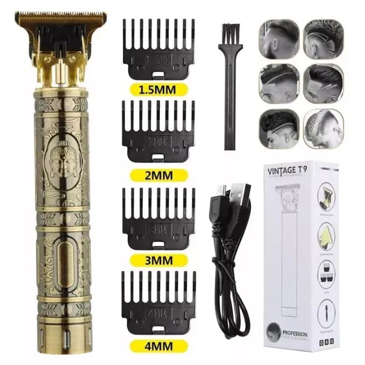 PROFESSIONAL%20VINTAGE%20T9%20Hair%20Trimmer%20For%20Men,%20Professional%20Hair%20Clipper,%20Adjustable%20Blade%20Clipper,%20Hair%20Trimmer%20and%20Shaver%20Retro%20Oil%20Head%20Close%20Cut%20Precise%20hair%20Trimming%20Machine%20-%20Image%202