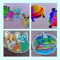 10sheets Sparkle Holographic Laminate, A4 Self-Adhesive Laminating Sheets Vinyl For Cricut, Stickers, Trading Cards, Photos, Scr. 