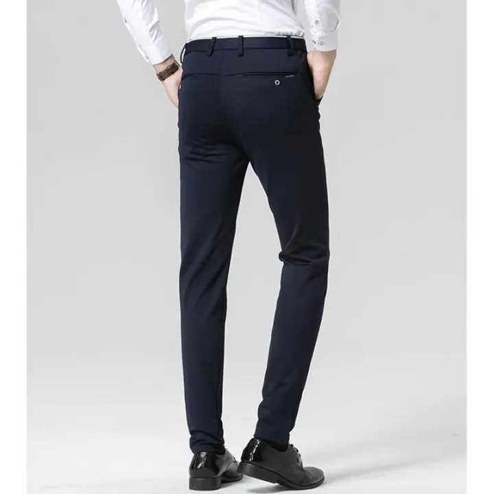 CEO%20Men's%20Formal%20Elastic%20Pants%20Office%20Wear%20Slim%20Fit%20Stretchable%20Flexible%20Business%20Casual%20Long%20Black%20Pant%20Seluar%20Slack%20Lelaki%20-%20Image%205