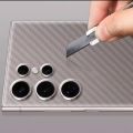 Samsung Galaxy S24 Ultra Carbon Fiber Transparent Back Sheet with Edges. 