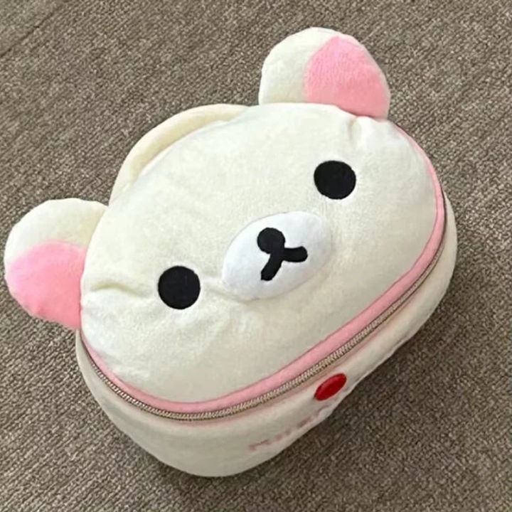New%20Cute%20Rilakkuma%20Bear%20Girl%20Plush%20Elliptical%20Stereoscopic%20Makeup%20Bag%20Portable%20Storage%20Bag%20Cute%20Cartoon%20Easy%20Bear%20Bear%20Storage%20W%20-%20Image%202