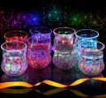 Magic LED Multicolor Changing Flash Light Up Cups Party Glittering Glass Water Flashing Shots Light Drinking Glowing. 