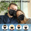 Disposable Face Mask Black 3 Protective Layers, Nose Pin Cover , 50 Pcs-Pack of Box Adult. 