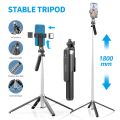 Selfie stick P180 wireless selfie stick 1.8m. Foldable with rechargeable Bluetooth remote. can use action camera go. 