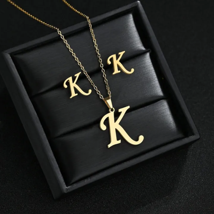 Fashion%20Stainless%20Steel%20Alphabet%20Initial%20Necklace%2026%20English%20Letter%20Earrings%20Necklace%20For%20Women%20Set%20Personalize%20Jewelry%20%20-%20Image%203