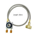 Europe Outdoor Cylinder Filling Adapter Gas Refill Adapter Gas Flat Cylinder Tank Coupler Adaptor With Pressure Relief Valve.