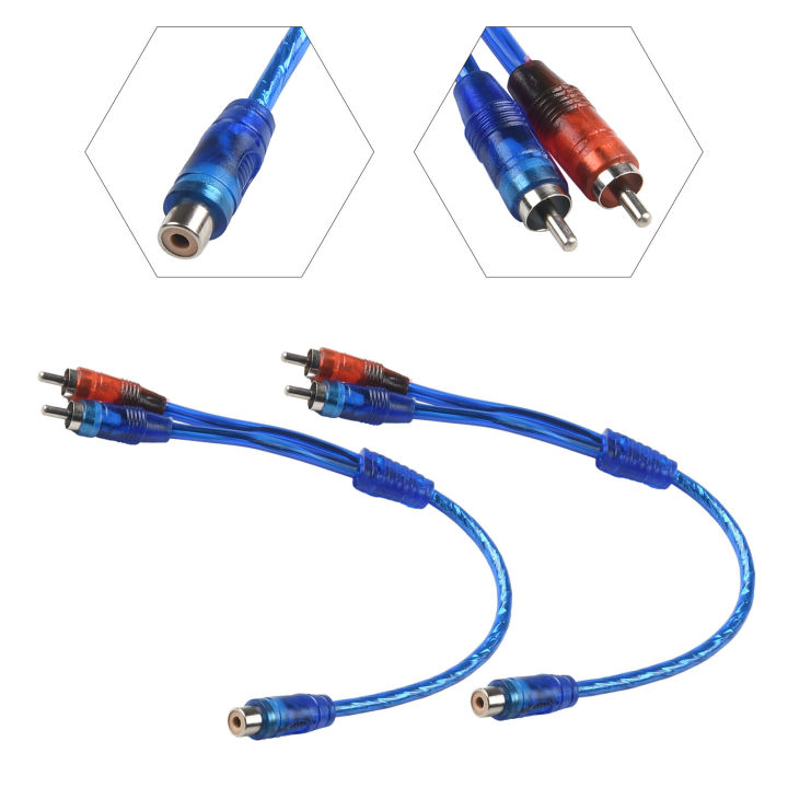 2Pcs%20Set%20RCA%20Audio%20Cable%20"Y"%20Splitter%20Adapter%20Computer%201%20Female%20To%202%20Males%20Cord%2012%20Inch%20Cables%20For%20Home%20Audio%20-%20Image%202