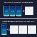 Smart Light Switch WiFi Touch Sensor Switch work with Tuya Smart Life App Control No Neutral Wire 220V For Alexa  Home. 