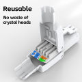 CAT6A Tool free RJ45 connector Modular Plug No crimp tool Reusable Termination Plugs For Ethernet Cable.