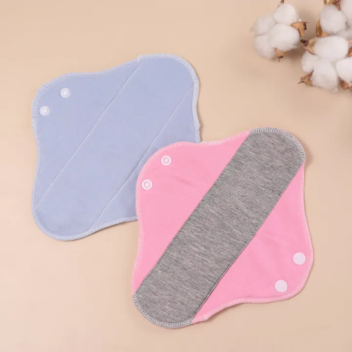 6Pcs%20Diaper%20Washable%20Menstrual%20Cloth%20Pads%20Reusable%20Graphene%20Sanitary%20Napkin%20Soft%2023CM%20Nursing%20Pad%20for%20Women%20Pantyliner%20-%20Image%205