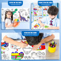 Children's Drawing Roll DIY Coloring Paper Roll Color Filling Paper Graffiti Scroll Paper-cut for Kids Painting Educational Toys. 