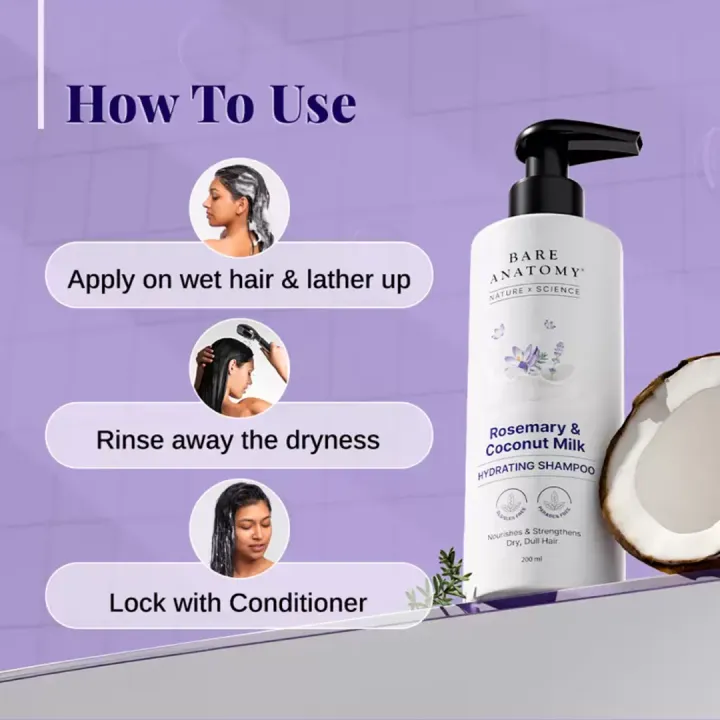 BARE%20ANATOMY%20Hydrating%20Shampoo%20with%20Rosemary%20&%20Coconut%20Milk%20for%20Smooth%20&%20Silky%20Hair%20(200%20ml)%20-%20Image%206