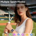 Smart Watch for Android iOS Ultra Low Power Bluetooth Calling Fitness Tracker Music Control Voice Assistant Metal Body Sports. 