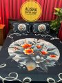 new unique design fashionable king size panel bedseat with two matching pillow cover. 