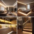 White LED Strip Light, 5V LED Light Strip White, Warm White 3000K/6500K Daylight Bright LED Light for Bedroom, Kitchen,Mirror. 