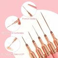 5pcs Nail Art Liner Brush Set UV Gel Nail Brushes Kits French Stripe Line Painting Drawing Flower Pen Professional Manicure Tool.