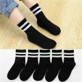 5Pairs/Set 3-13Years Baby Girls Boys Casual Sports Socks Soild Soft Cotton Four Season School Socks Black White Gray Kids Socks. 