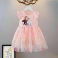 Summer Baby Girls Dresses For Girls Vestidos Wedding Party Clothes Kids Pajama Top Frozen Anna Elsa Print Princess Party Dress. 