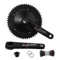 SKEACE Break The Wind Hollowtech Crankset 49T Carbon Chainwheel 165mm Aluminum Alloy Fixed Gear Bike Crank For Track Bicycle. 