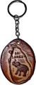 Sri Lanka hand made Elephant Tag with Key Ring Leather Key Tag. 
