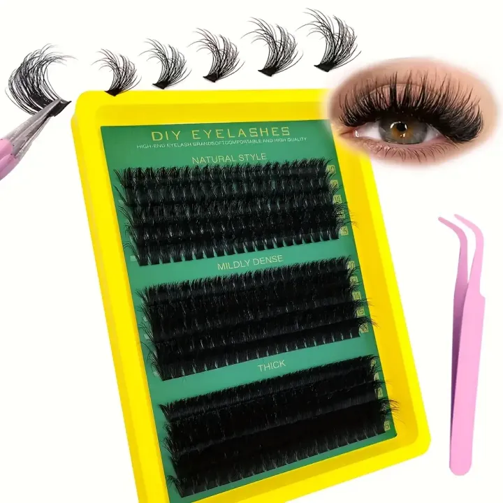 DIY%20Eyelash%20Extension%20Kit%20-%20Fluffy%20Mixed%20Lengths%2010-16mm,%200.07mm%20Thick%20Lashes%20with%20Tweezers%20Beginner-Friendly%20Reusable%20Set%20-%20Image%207
