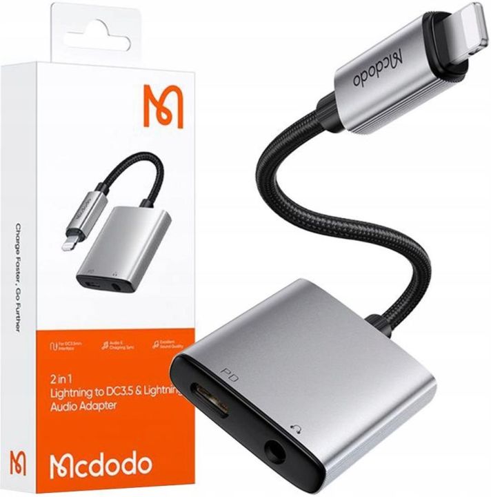 💯 Original Mcdodo 2 in 1 Lightning to Dual Lightning Gaming Connector For Charging & Calling - CA-554 Mcdodo CA-5560 2 in 1 Lightning Cable Dual Lighting For iPhone 14 Pro Max , 13 Pro Max, 12 Pro Max, All lighting Devices spoerted