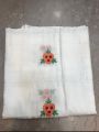 Pure Lawn White Dupatta With Multi Embroidery For Girl's/Women's. 
