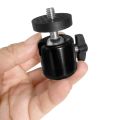 Mini Ball Head Mount Adapter 1/4 Inch Screw Aluminum Alloy, 360° Rotatable Tripod Ball Head for DSLR Camera Phone Fill Light. 